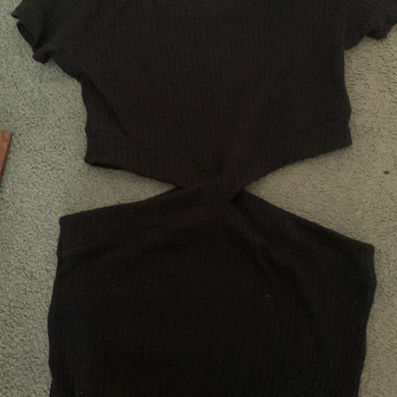 FACTORIE BLACK BODYCON DRESS WITH CUT OUT WAIST SIZE XL - Picture 10 of 11
